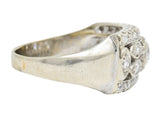Retro 1.00 CTW 14 Karat White Gold Eyelet Band RingRing - Wilson's Estate Jewelry