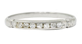 Early Art Deco Diamond Platinum Wedding Stacking Band RingRing - Wilson's Estate Jewelry
