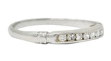 Early Art Deco Diamond Platinum Wedding Stacking Band RingRing - Wilson's Estate Jewelry