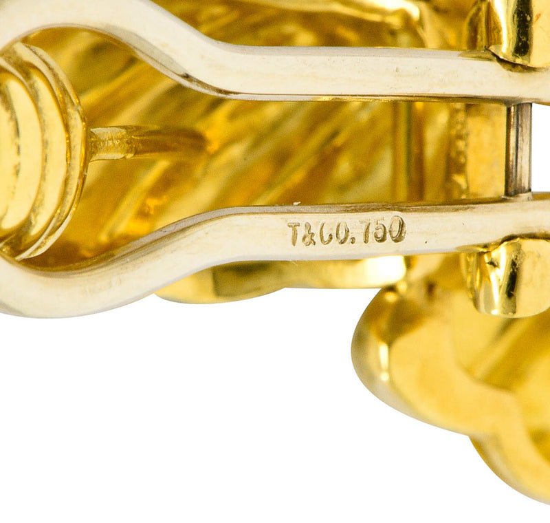 Tiffany & Co. 18 Karat Gold Ribbed Doorknocker Ear-Clip EarringsEarrings - Wilson's Estate Jewelry