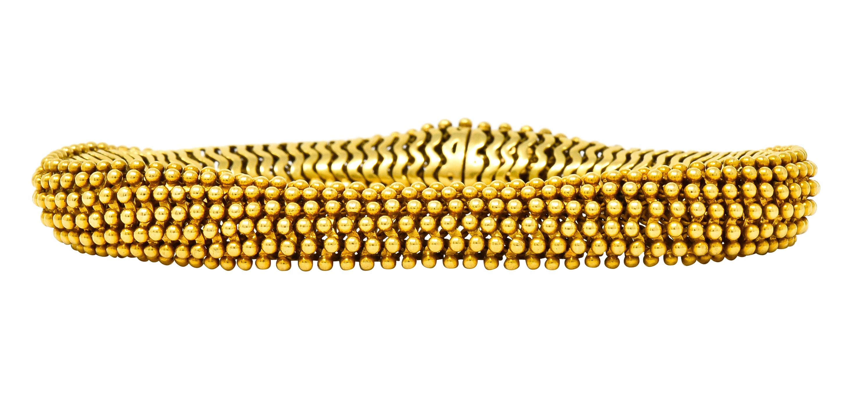Tiffany & Co. Vintage 18 Karat Gold Beaded Link Bracelet - Wilson's Estate Jewelry