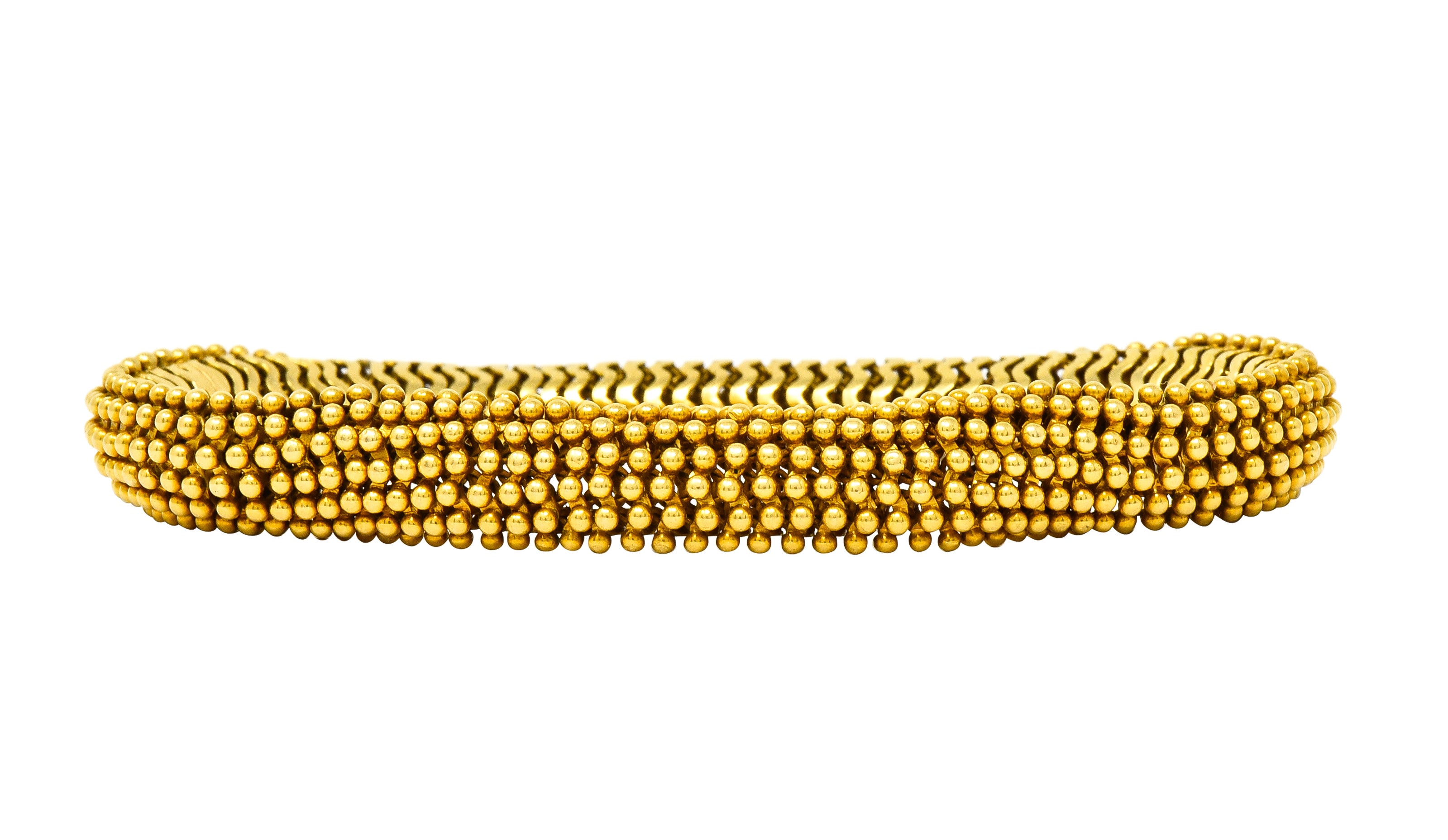 Tiffany & Co. Vintage 18 Karat Gold Beaded Link Bracelet - Wilson's Estate Jewelry