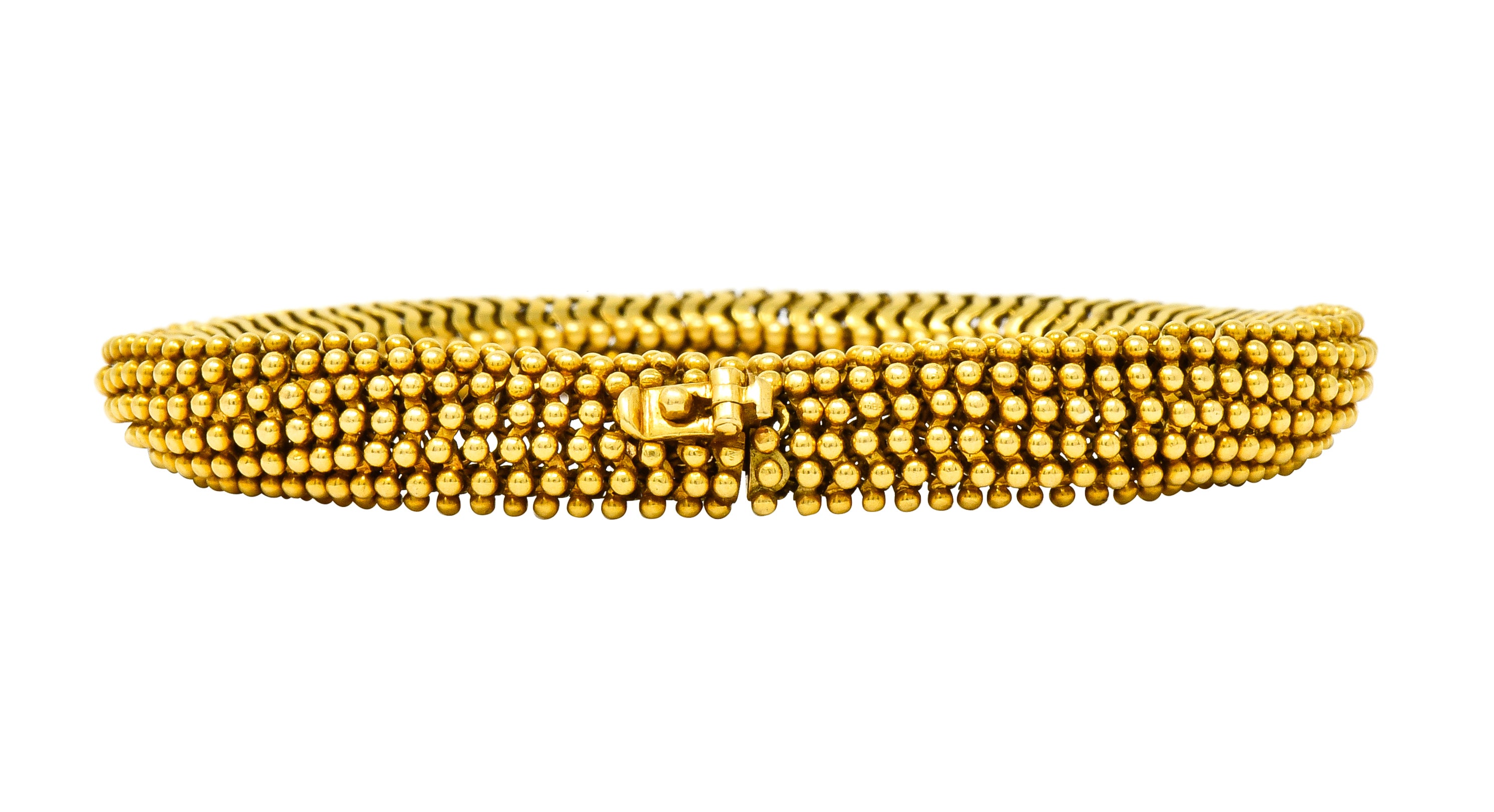 Tiffany & Co. Vintage 18 Karat Gold Beaded Link Bracelet - Wilson's Estate Jewelry