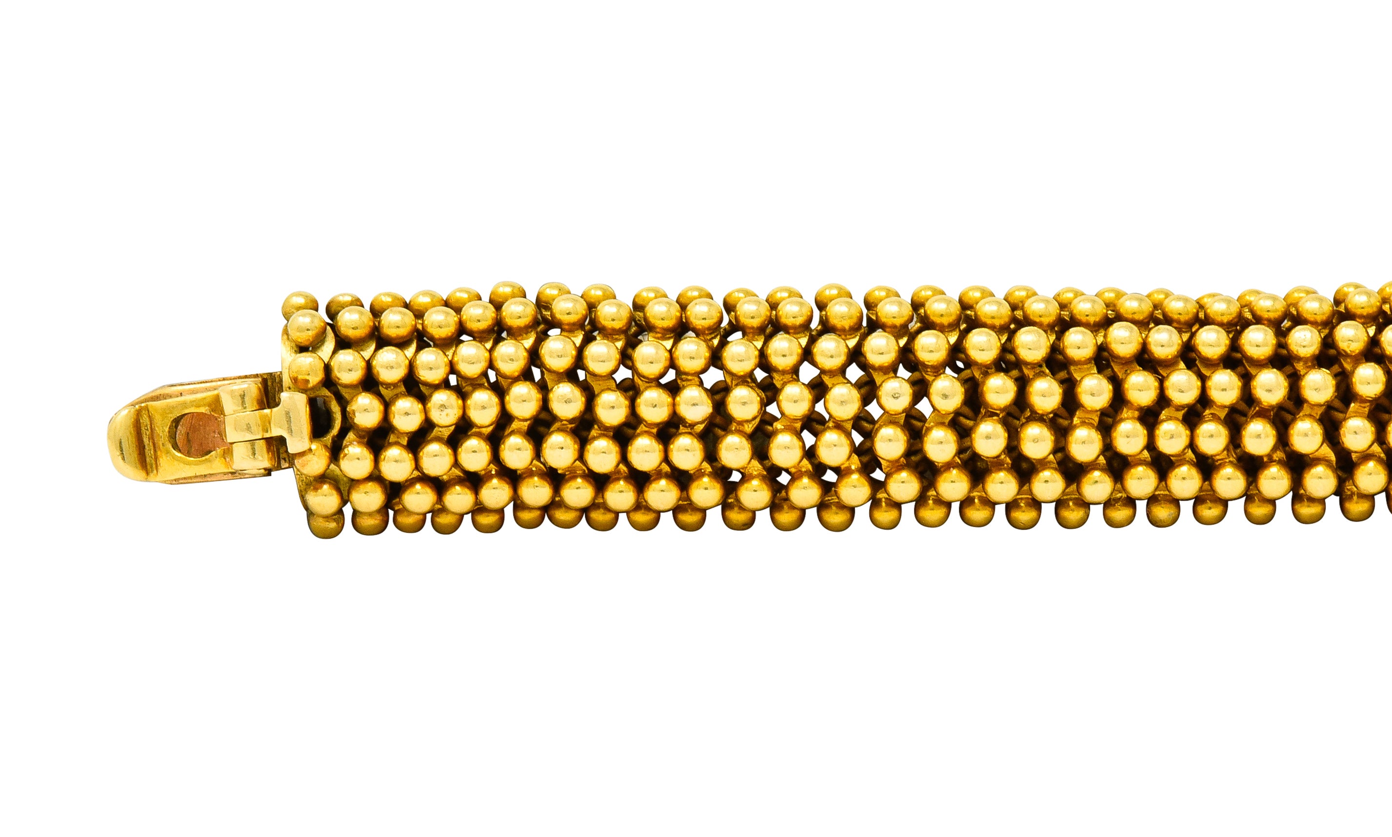 Tiffany & Co. Vintage 18 Karat Gold Beaded Link Bracelet - Wilson's Estate Jewelry