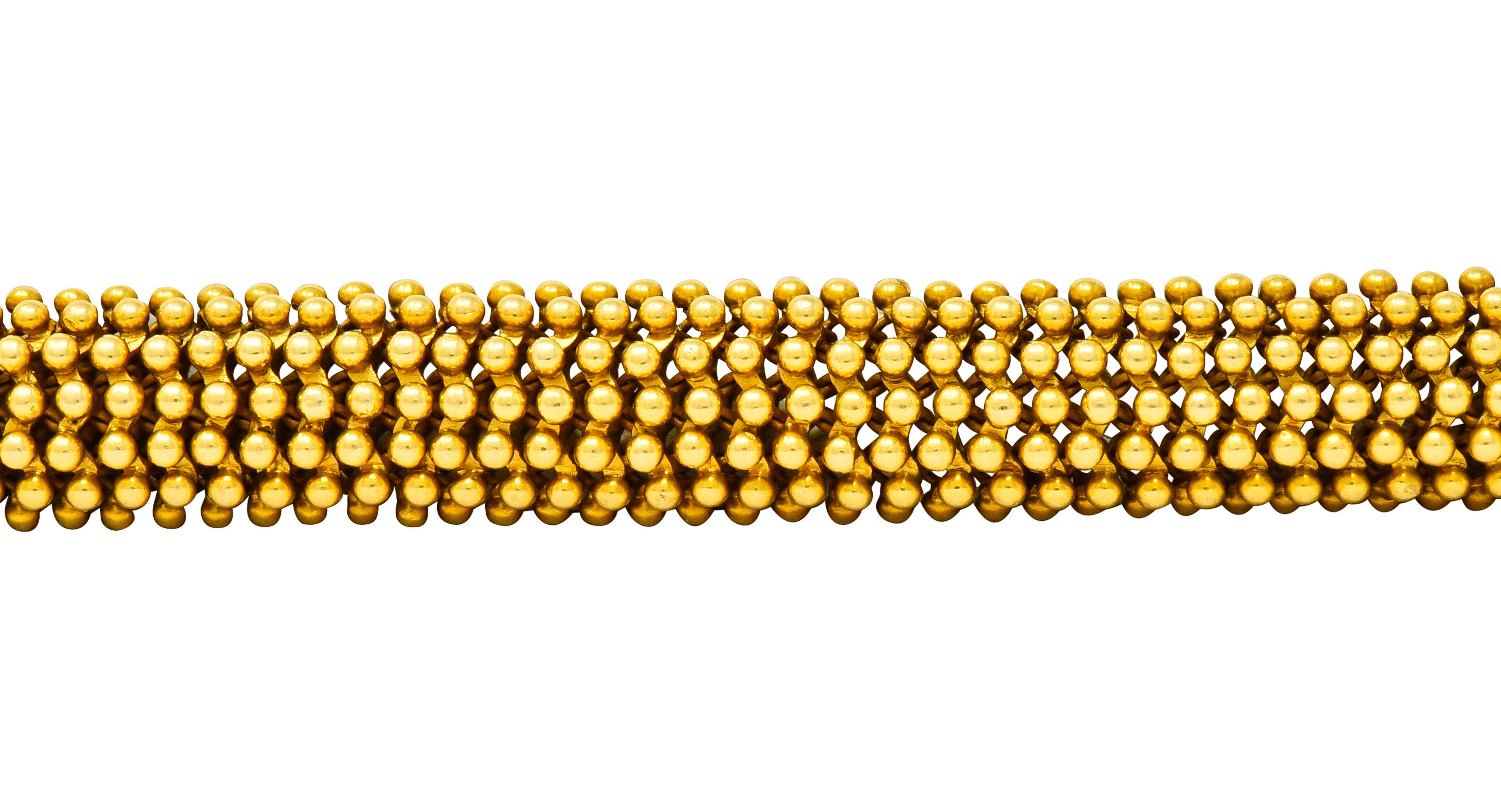 Tiffany & Co. Vintage 18 Karat Gold Beaded Link Bracelet - Wilson's Estate Jewelry