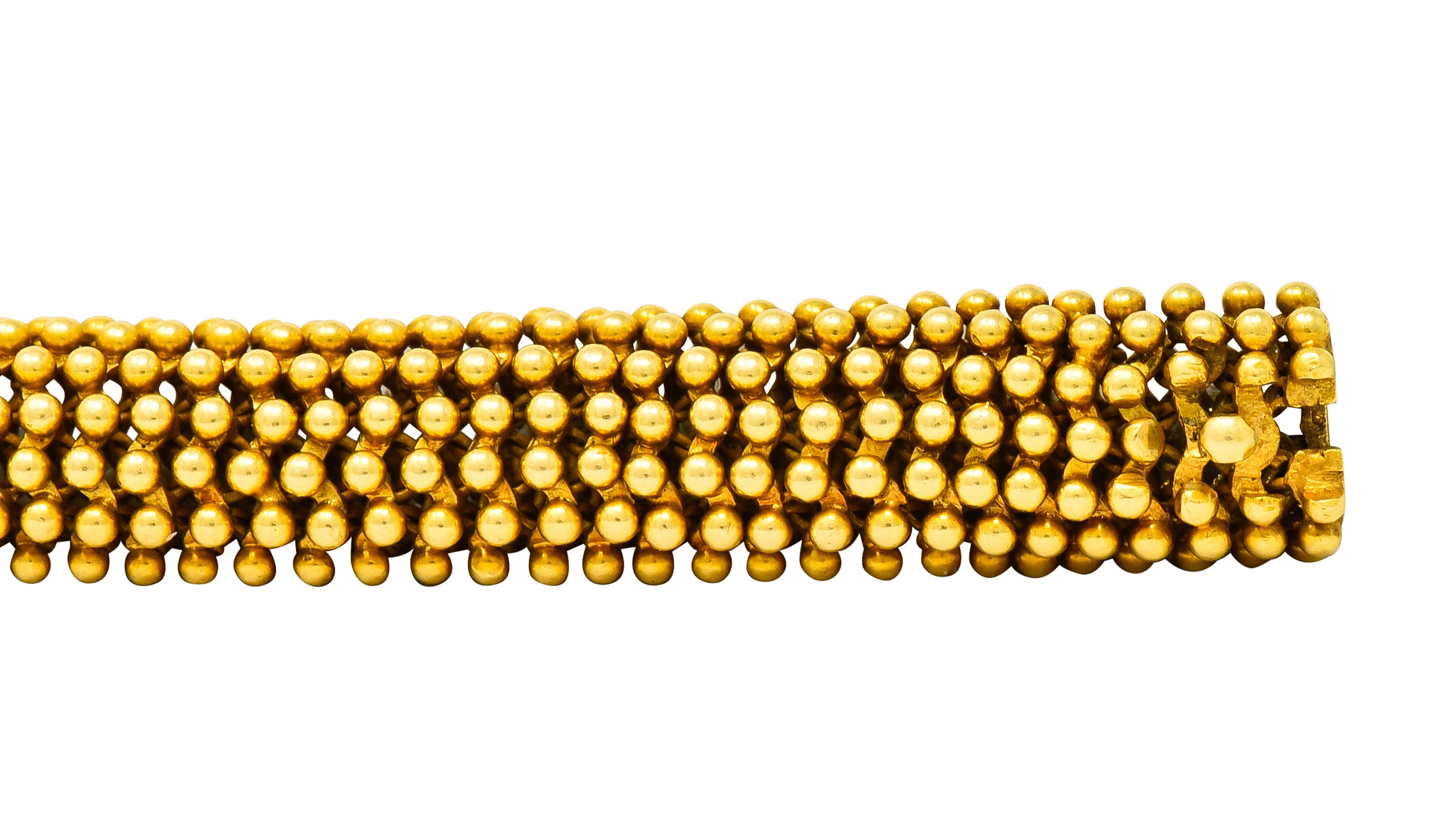 Tiffany & Co. Vintage 18 Karat Gold Beaded Link Bracelet - Wilson's Estate Jewelry
