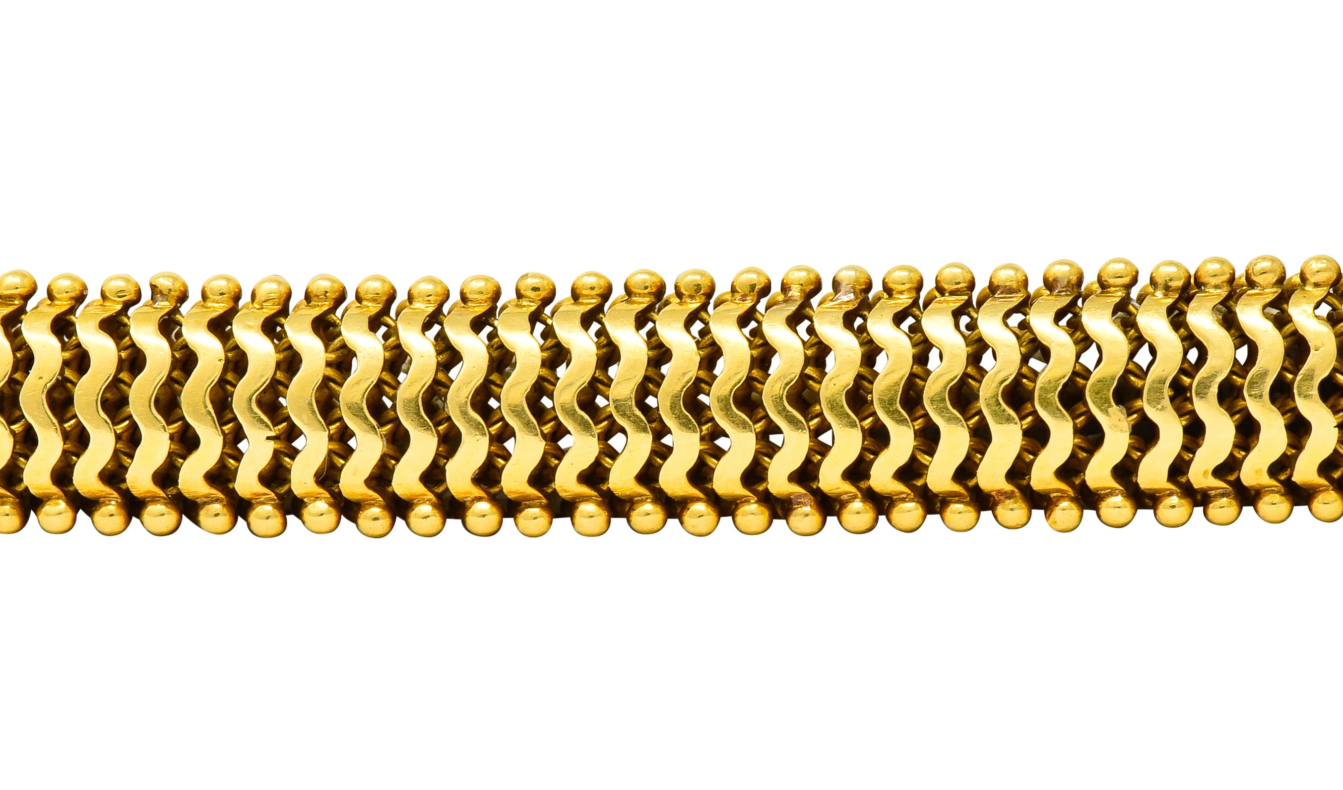 Tiffany & Co. Vintage 18 Karat Gold Beaded Link Bracelet - Wilson's Estate Jewelry