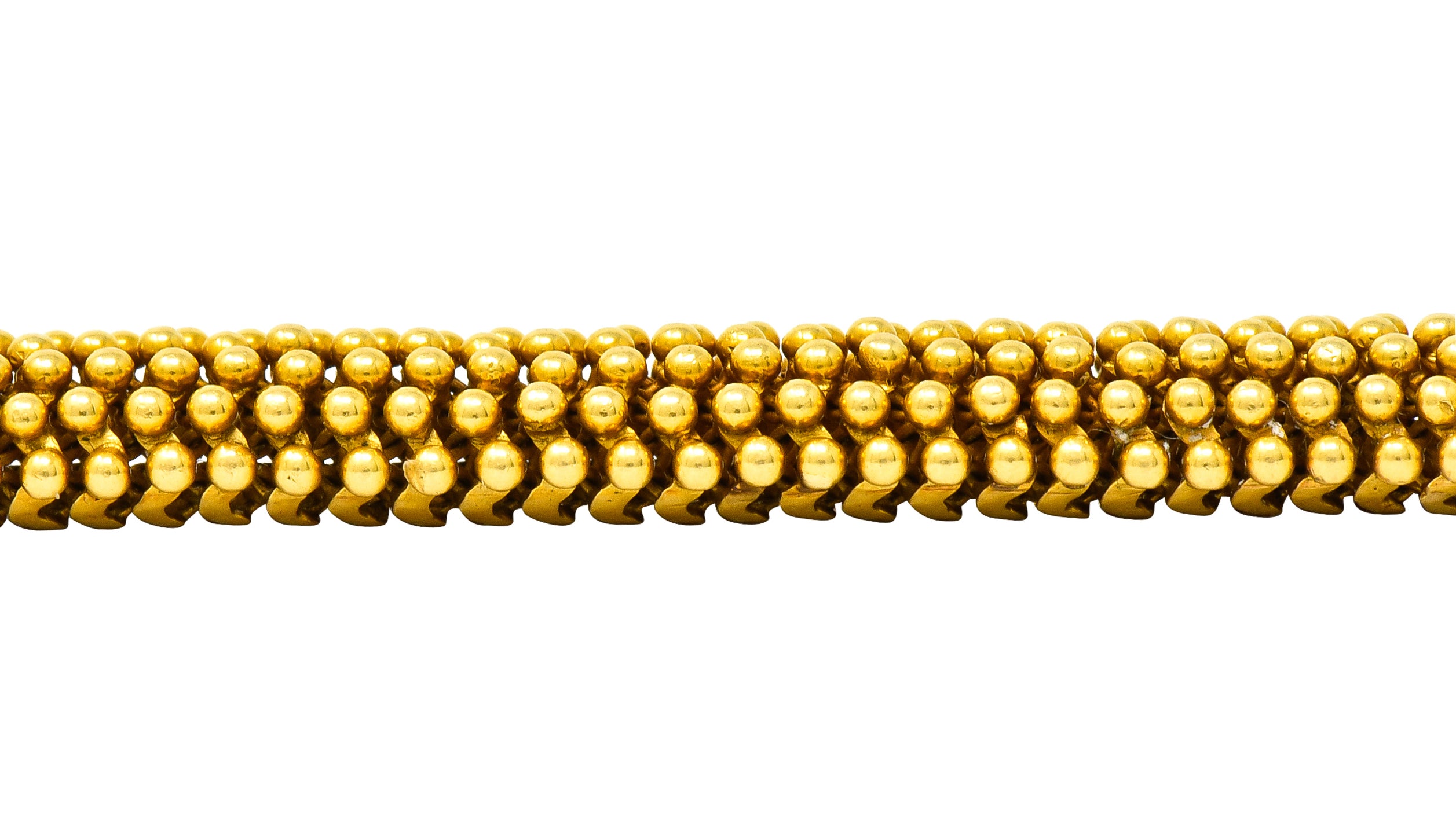 Tiffany & Co. Vintage 18 Karat Gold Beaded Link Bracelet - Wilson's Estate Jewelry