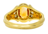 Contemporary Citrine Diamond 18 Karat Gold Gemstone RingRing - Wilson's Estate Jewelry