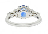 Raymond Yard 3.20 CTW No Heat Sapphire Diamond Platinum Ring GIARing - Wilson's Estate Jewelry