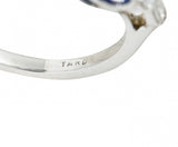 Raymond Yard 3.20 CTW No Heat Sapphire Diamond Platinum Ring GIARing - Wilson's Estate Jewelry