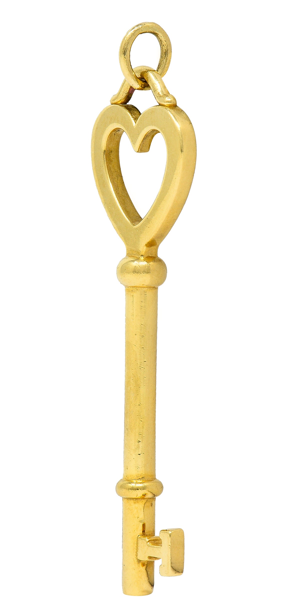 Tiffany & Co. 18 Karat Yellow Gold Tiffany Heart Key Pendant Wilson's Estate Jewelry