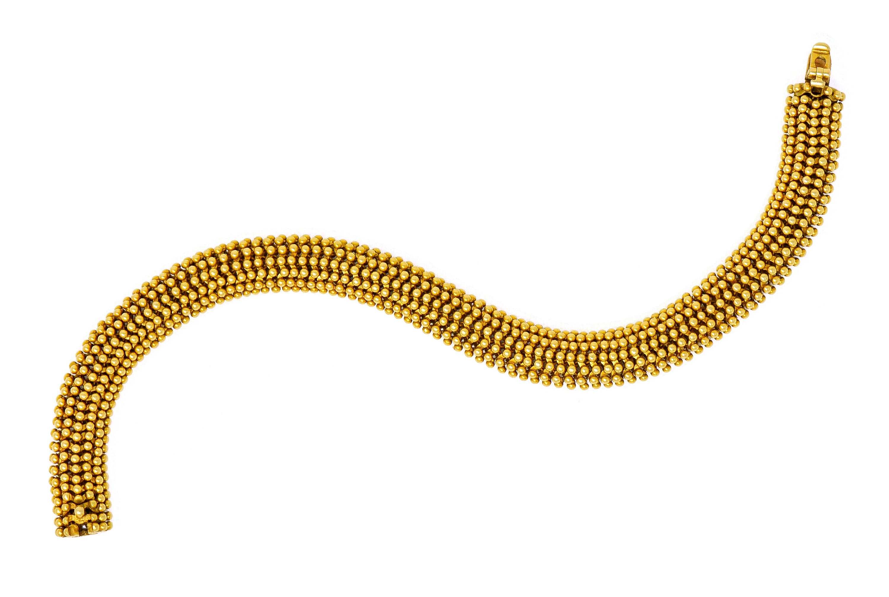 Tiffany & Co. Vintage 18 Karat Gold Beaded Link Bracelet - Wilson's Estate Jewelry