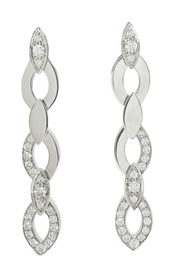 Cartier French Diamond 18 Karat White Gold Diadea Drop EarringsEarrings - Wilson's Estate Jewelry