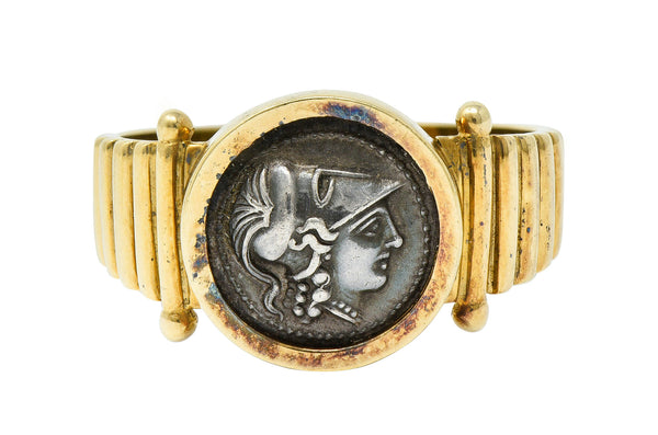 1970's Vintage Athena Antique Coin 14 Karat Gold Band RingRing - Wilson's Estate Jewelry