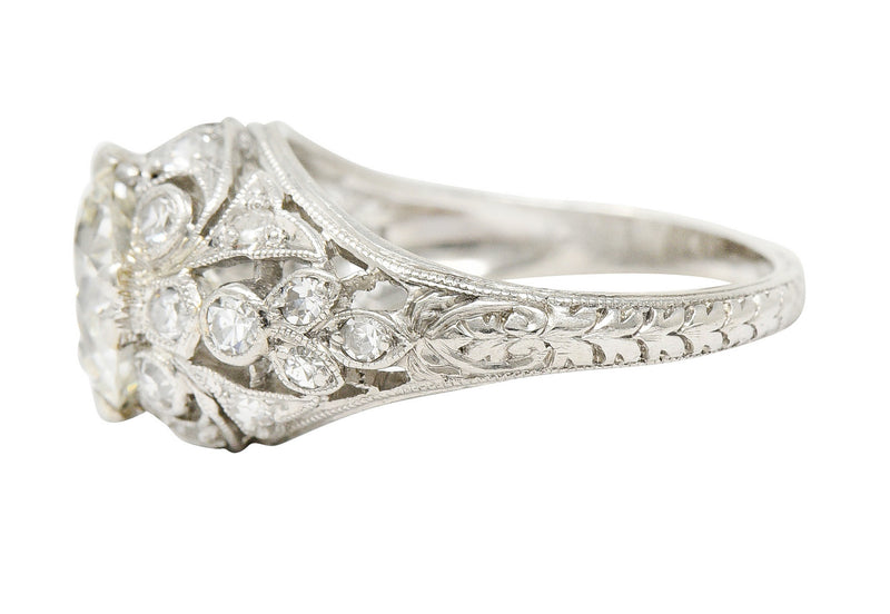 Edwardian 2.33 CTW Diamond Platinum Engagement RingRing - Wilson's Estate Jewelry