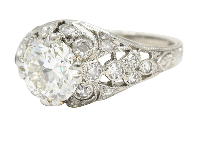Edwardian 2.33 CTW Diamond Platinum Engagement RingRing - Wilson's Estate Jewelry