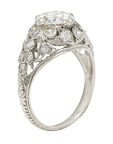 Edwardian 2.33 CTW Diamond Platinum Engagement RingRing - Wilson's Estate Jewelry