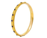 Krementz Art Nouveau Amethyst 14 Karat Gold Bangle Braceletbracelet - Wilson's Estate Jewelry