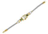 1941 Tiffany & Co. Green Tourmaline Diamond Platinum-Topped 14 Karat Gold Watch Braceletbracelet - Wilson's Estate Jewelry