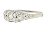 Art Deco 0.25 CTW Diamond 18 Karat White Gold Engagement RingRing - Wilson's Estate Jewelry