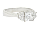 JB Star 1.55 CTW Princess Cut Diamond Platinum Engagement Ring GIA Wilson's Estate Jewelry