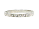 Art Deco Diamond 18 Karat White Gold Orange Blossom Band RingRing - Wilson's Estate Jewelry
