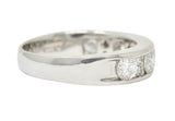 Contemporary 1.11 CTW Diamond Platinum Stacking Band RingRing - Wilson's Estate Jewelry