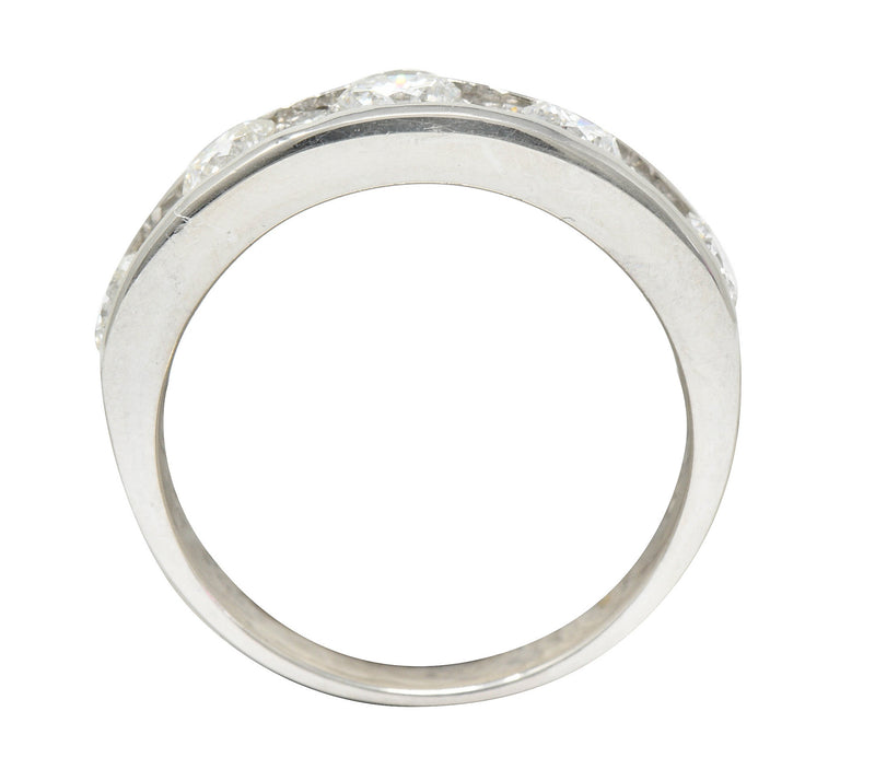 Contemporary 1.11 CTW Diamond Platinum Stacking Band RingRing - Wilson's Estate Jewelry