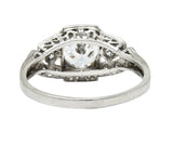 1930's Art Deco 1.20 CTW Diamond Platinum Geometric Band RingRing - Wilson's Estate Jewelry
