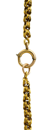 Victorian Etruscan Revival 14 & 18 Karat Gold Locket NecklaceNecklace - Wilson's Estate Jewelry