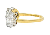 Edwardian 2.65 CTW Diamond Platinum-Topped 18 Karat Gold Cluster Band RingRing - Wilson's Estate Jewelry
