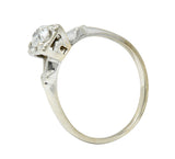 Retro 0.40 CTW Diamond 14 Karat White Gold Blossom Engagement RingRing - Wilson's Estate Jewelry