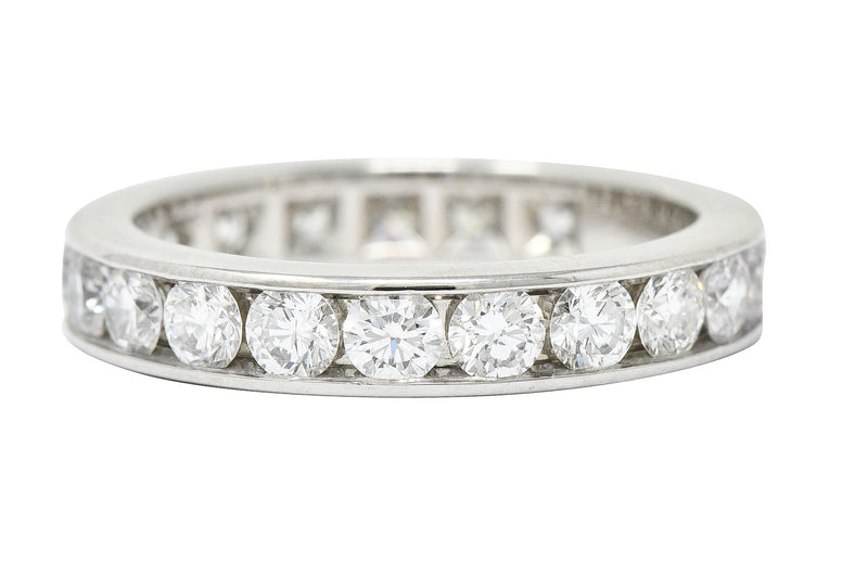 Tiffany & Co. 2.10 CTW Diamond Platinum Channel Eternity Band RingRing - Wilson's Estate Jewelry
