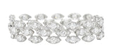 French Cartier 11.04 CTW Diamond 18 Karat White Gold Pluie De Cartier Braceletbracelet - Wilson's Estate Jewelry