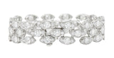 French Cartier 11.04 CTW Diamond 18 Karat White Gold Pluie De Cartier Braceletbracelet - Wilson's Estate Jewelry