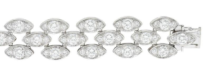 French Cartier 11.04 CTW Diamond 18 Karat White Gold Pluie De Cartier Braceletbracelet - Wilson's Estate Jewelry