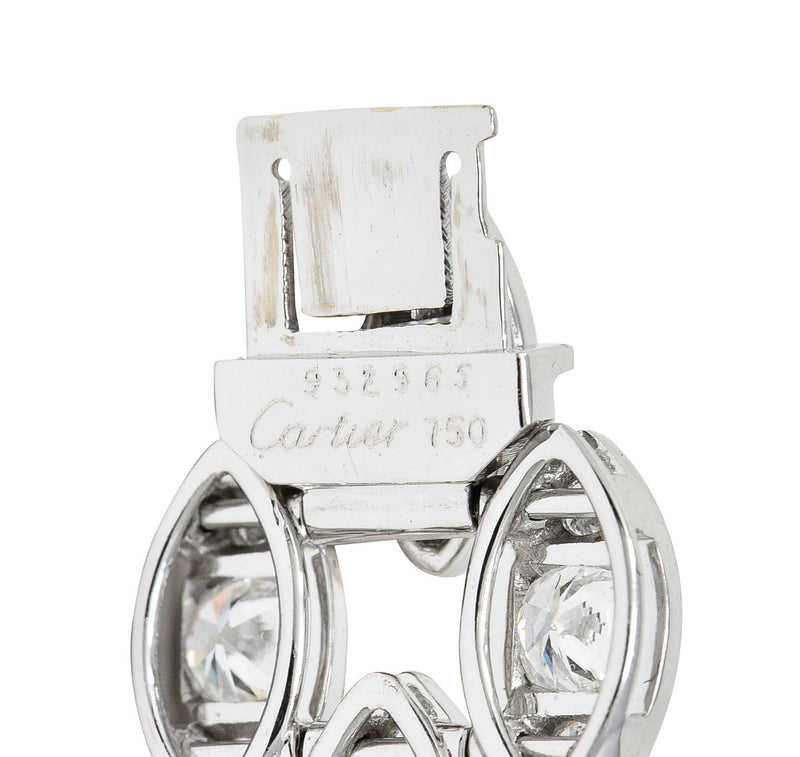 French Cartier 11.04 CTW Diamond 18 Karat White Gold Pluie De Cartier Braceletbracelet - Wilson's Estate Jewelry
