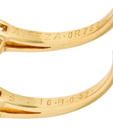 French Alexandre Reza 2.68 CTW No Heat Burma Sapphire Diamond 18 Karat Yellow Gold Ring AGL Wilson's Estate Jewelry