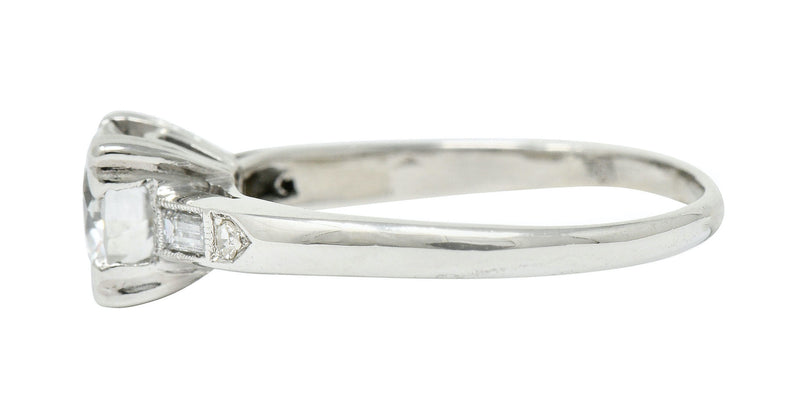 Retro 0.85 CTW Diamond Platinum Engagement RingRing - Wilson's Estate Jewelry