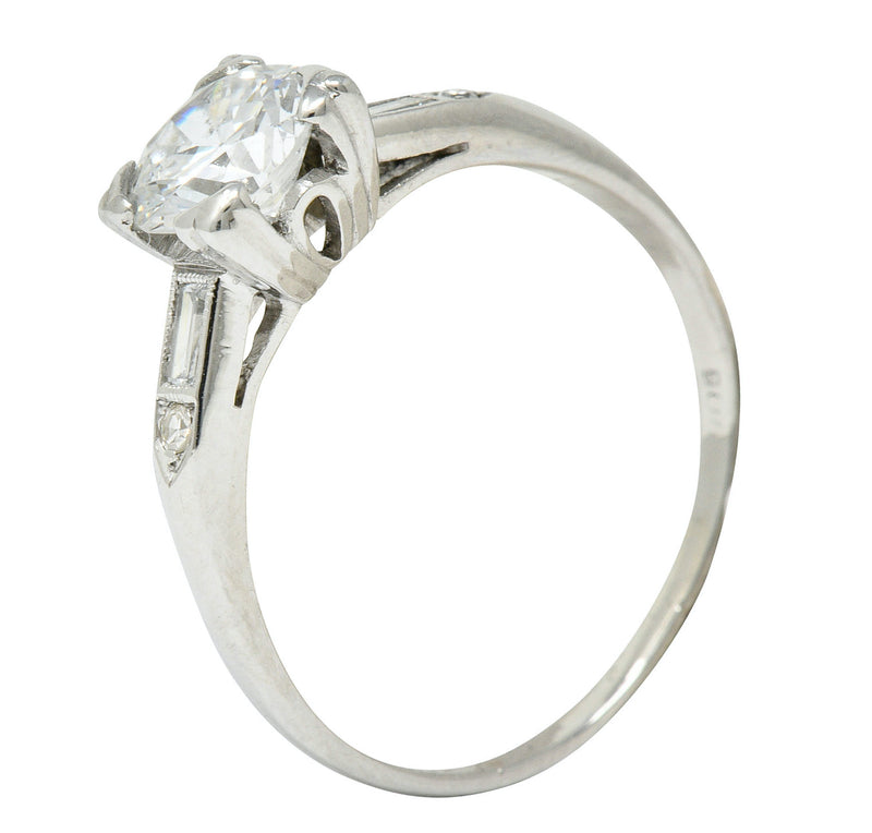 Retro 0.85 CTW Diamond Platinum Engagement RingRing - Wilson's Estate Jewelry