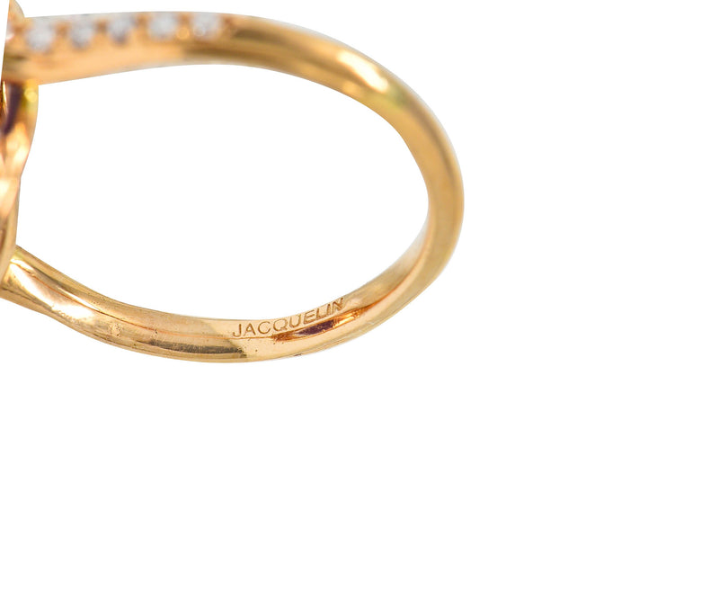Romantic Amethyst Diamond 18 Karat Rose Gold Cocktail RingRing - Wilson's Estate Jewelry