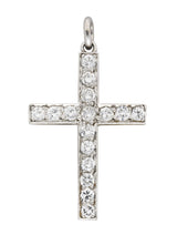 Tiffany & Co. 0.50 CTW Diamond Platinum Unisex Cross Pendant Circa 1950charm - Wilson's Estate Jewelry