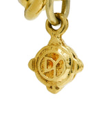 David Yurman Diamond 18 Karat Yellow Gold Twisted Cable Lantana Eternity Chain Link Necklace Wilson's Estate Jewelry
