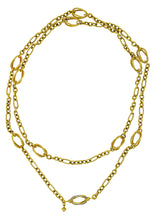 David Yurman Diamond 18 Karat Yellow Gold Twisted Cable Lantana Eternity Chain Link Necklace Wilson's Estate Jewelry