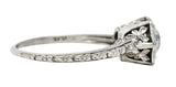 1930's Traub 1.02 CTW Diamond Platinum Orange Blossom Engagement RingRing - Wilson's Estate Jewelry