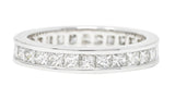 Contemporary 2.00 CTW Princess Cut Diamond Platinum Eternity Channel Band Ring Wilson's Estate Jewelry