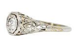 Early Art Deco 0.25 CTW Diamond 18 Karat Platinum-Topped Engagement Ring Circa 1920sRing - Wilson's Estate Jewelry