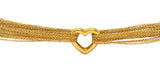 Tiffany & Co. 1990 18 Karat Yellow Gold Heart Mesh Vintage Toggle Bracelet