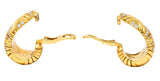 Bulgari 1989 2.04 CTW Diamond 18 Karat Yellow Gold Parentesi Vintage J-Hoop Ear-Clip Earrings Wilson's Estate Jewelry